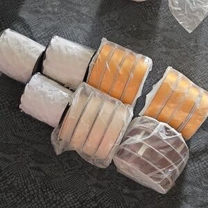 Ivory, White  and Gold Ribbon Trim Set